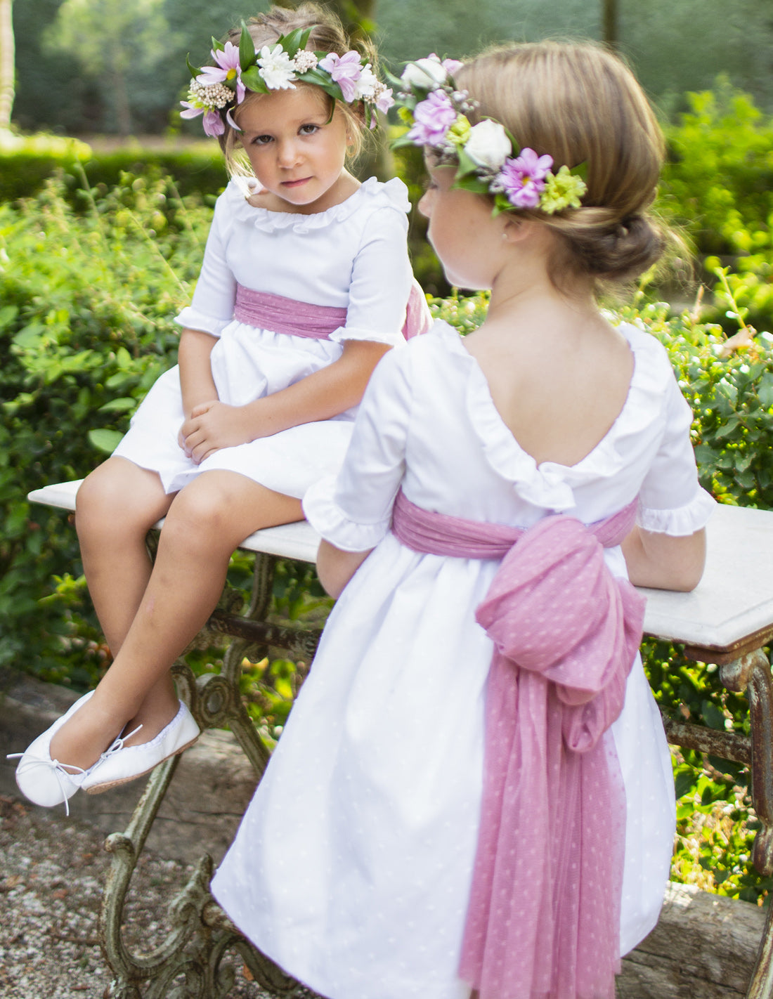 Vestido de ceremonia Topitos para niñas de la marca Un Vestido Para Tí