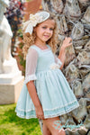 Vestido Mint de ceremonia boda fiesta para niña Belcoquet - Modini Shop