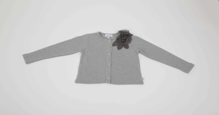 ROPA PARA NIÑAS - CARDIGAN GRIS LAZO MAGIL - Modini Shop